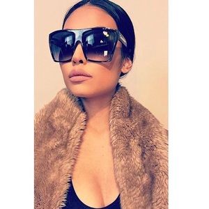 Oversized flat top sunglasses